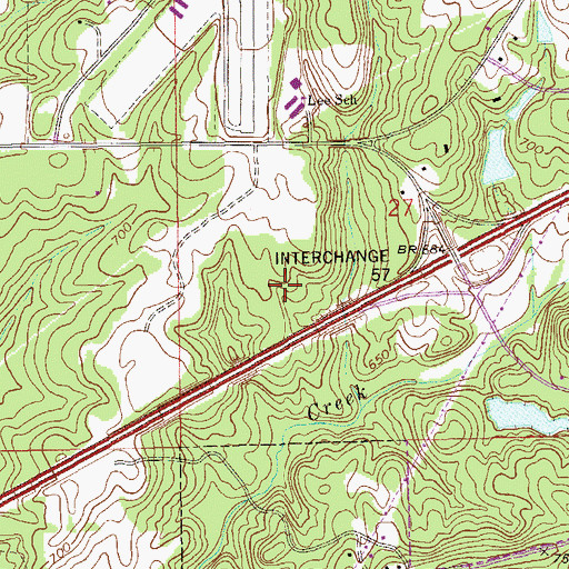 Topographic Map of Glen Haven, AL
