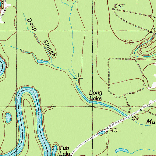 Topographic Map of Deep Slough, TX