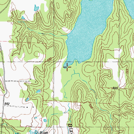 Topographic Map of Dixon Creek, TX