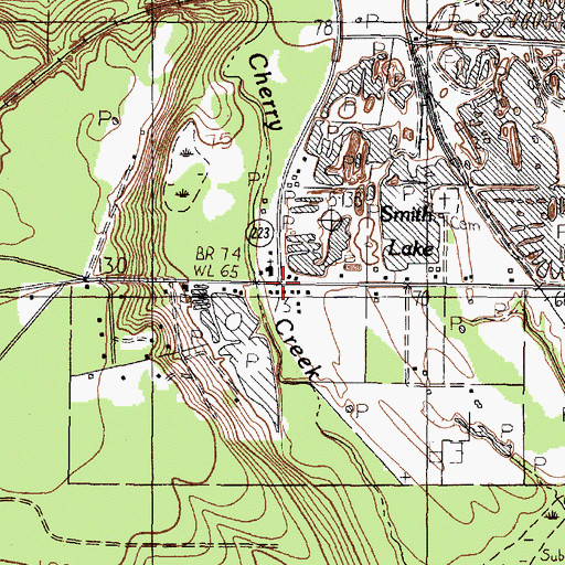 Topographic Map of Dolen School, TX