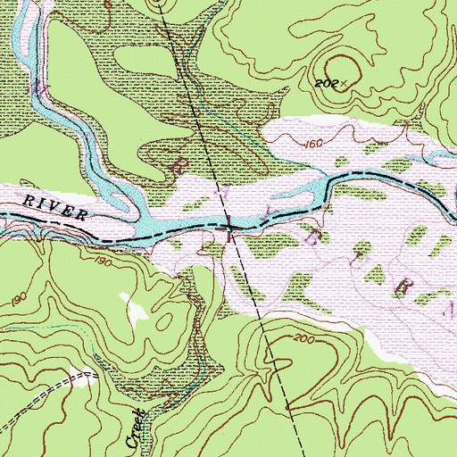 Topographic Map of Dorty Creek, TX