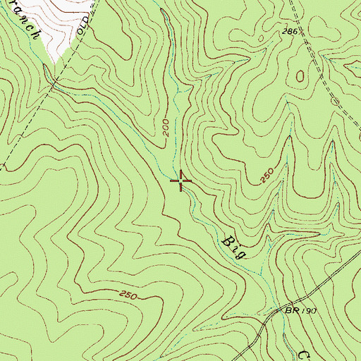 Topographic Map of Double Lake Branch, TX
