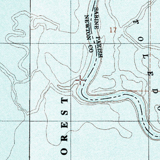 Topographic Map of Dry Creek, TX