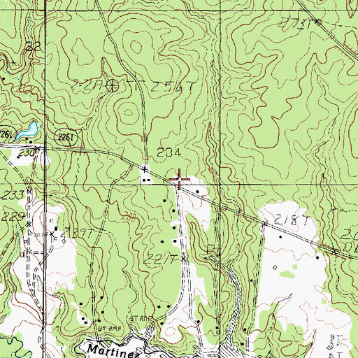 Topographic Map of East Hamilton Church, TX