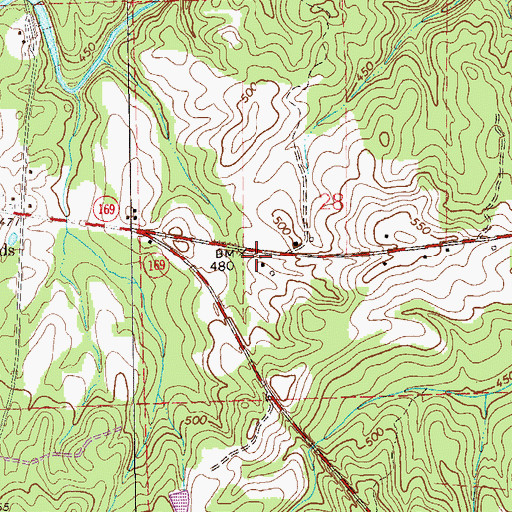 Topographic Map of Goodhope School (historical), AL