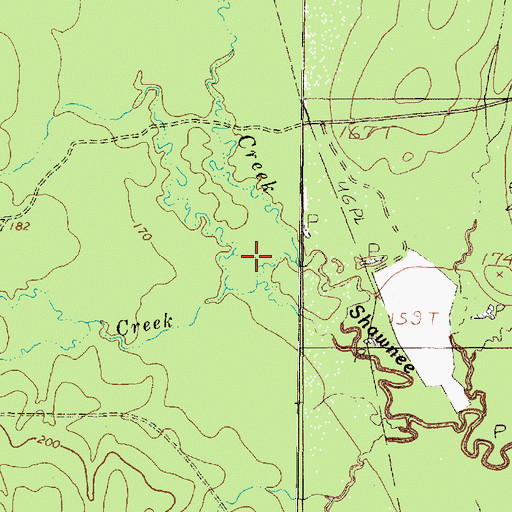 Topographic Map of Elm Creek, TX