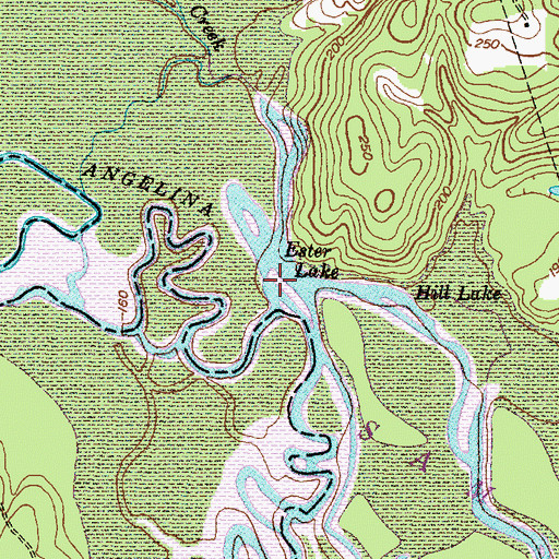 Topographic Map of Ester Lake (historical), TX