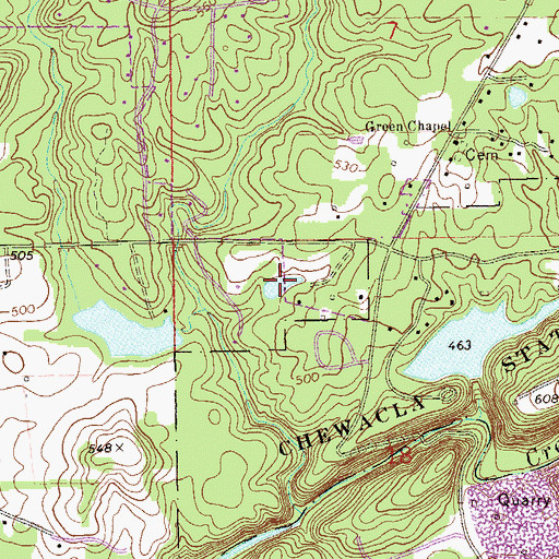 Topographic Map of Greg Lake, AL