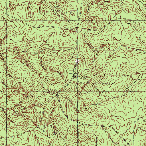 Topographic Map of Etoile Lookout, TX