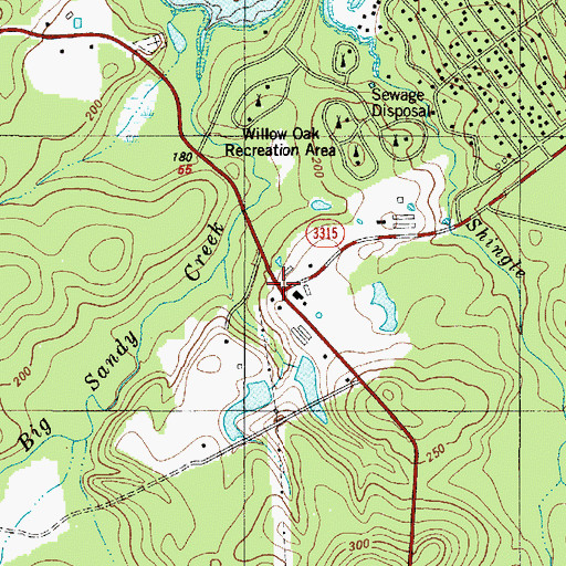 Topographic Map of Fairmount, TX