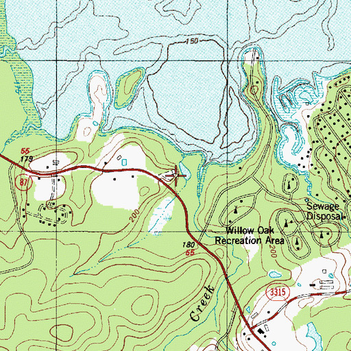 Topographic Map of Fairmount Cemetery, TX