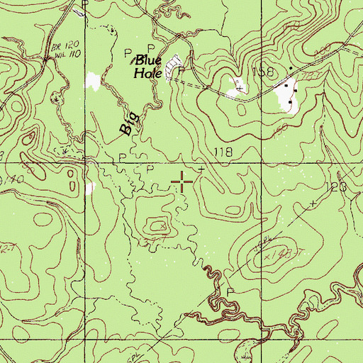 Topographic Map of Falls Creek, TX