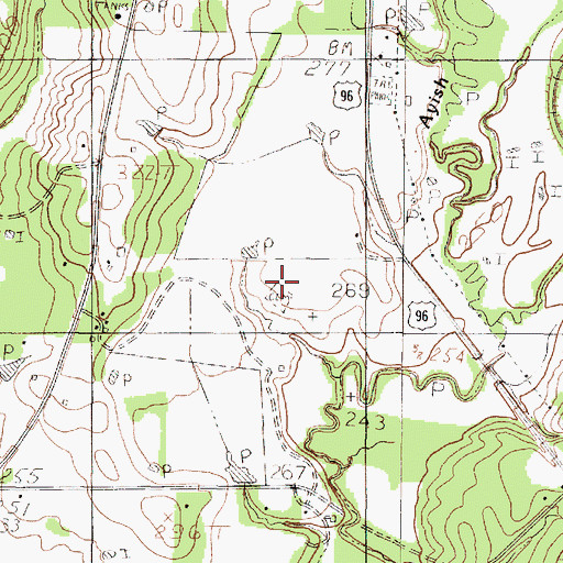 Topographic Map of Farrar - Nash - Johnson Cemetery, TX