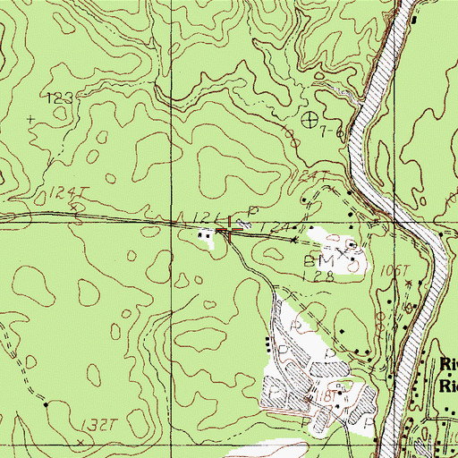 Topographic Map of Ferguson, TX