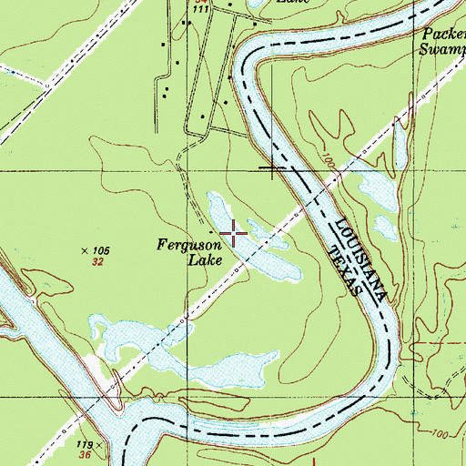 Topographic Map of Ferguson Lake, TX