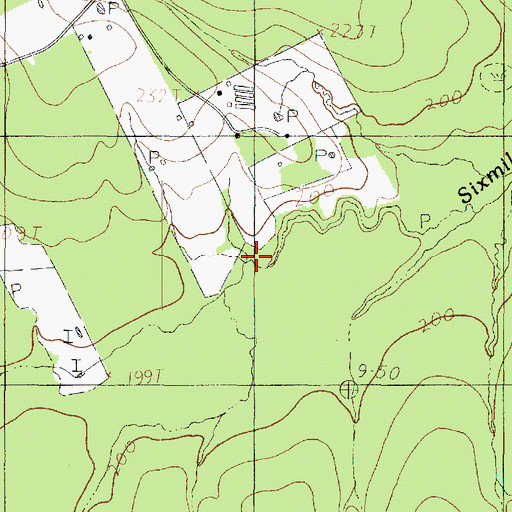 Topographic Map of Fish Creek, TX