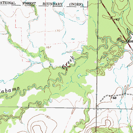 Topographic Map of Forsythe Creek, TX