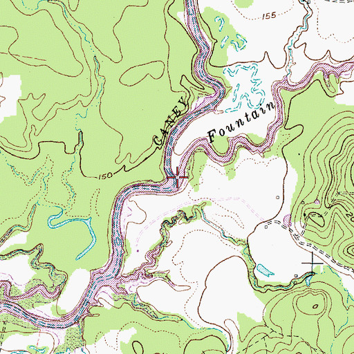 Topographic Map of Fountain Creek, TX