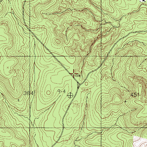 Topographic Map of Gellatly Family Cemetery, TX