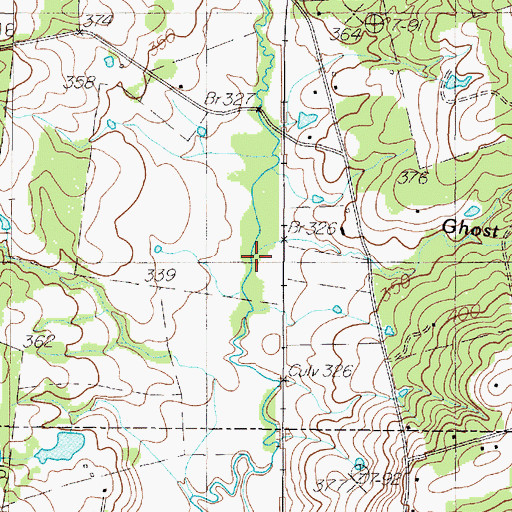 Topographic Map of Ghost Branch, TX