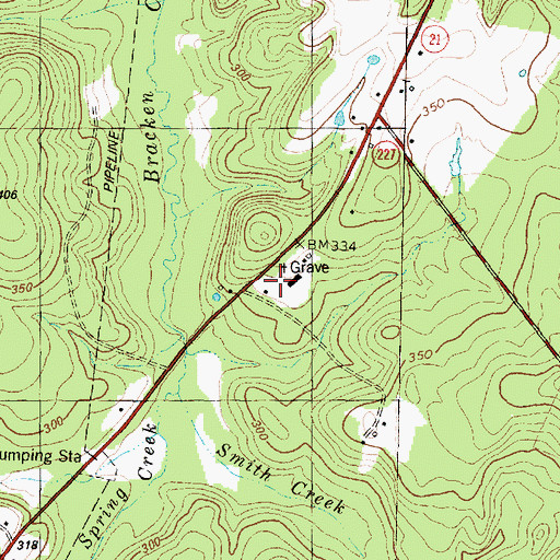 Topographic Map of Glover School, TX