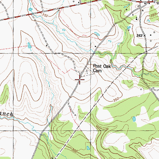 Topographic Map of Glover School, TX