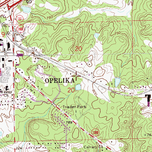 Topographic Map of Home Benevolent School (historical), AL