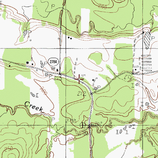 Topographic Map of Griffin Cemetery, TX