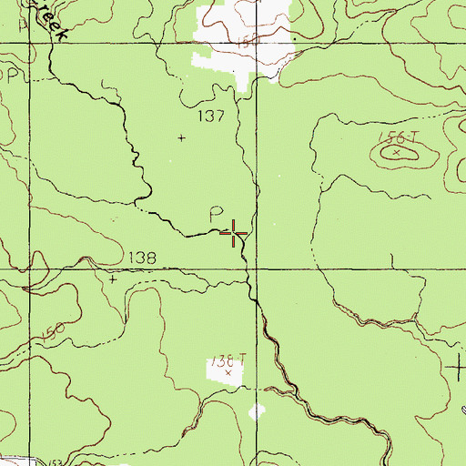 Topographic Map of Grimes Creek, TX