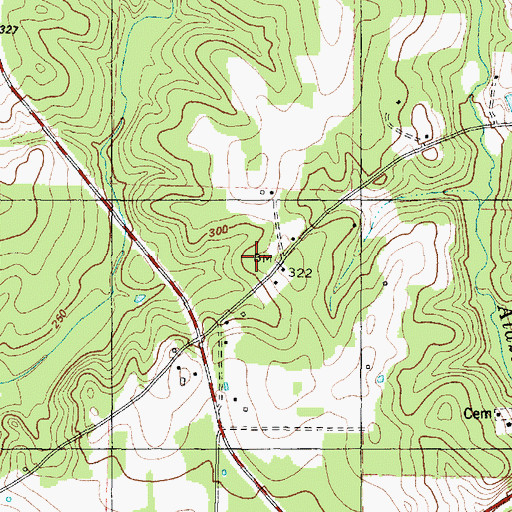 Topographic Map of Harmony School, TX