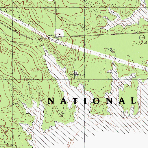 Topographic Map of Harvey Cemetery, TX