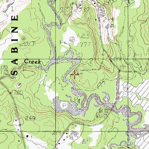 Topographic Map of Harvey Cemetery, TX