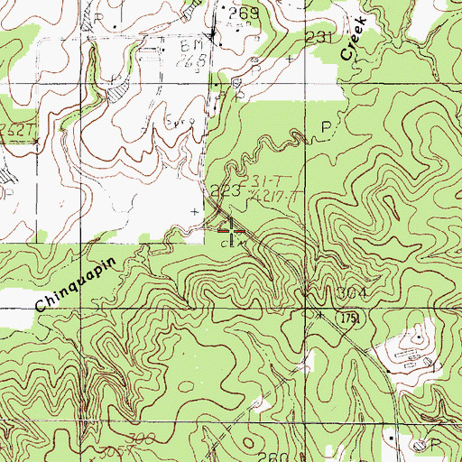 Topographic Map of Head Family Cemetery, TX