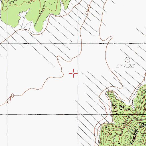 Topographic Map of Hog Branch, TX