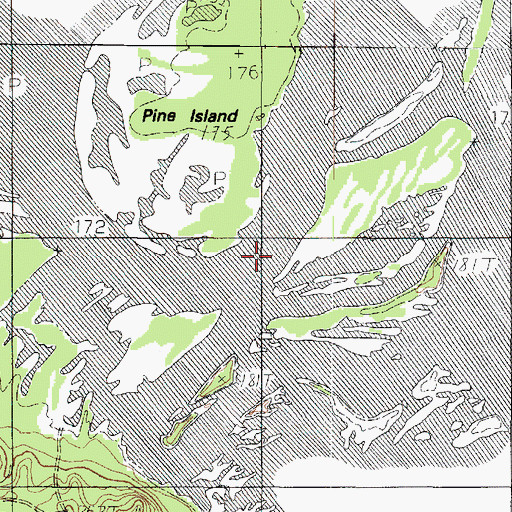Topographic Map of Horseshoe Lake, TX