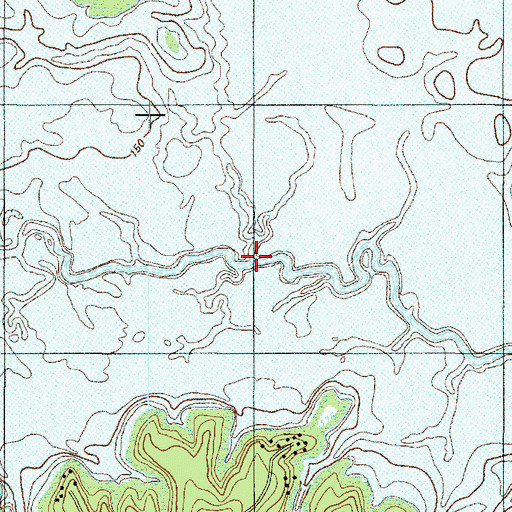Topographic Map of Hurricane Bayou, TX