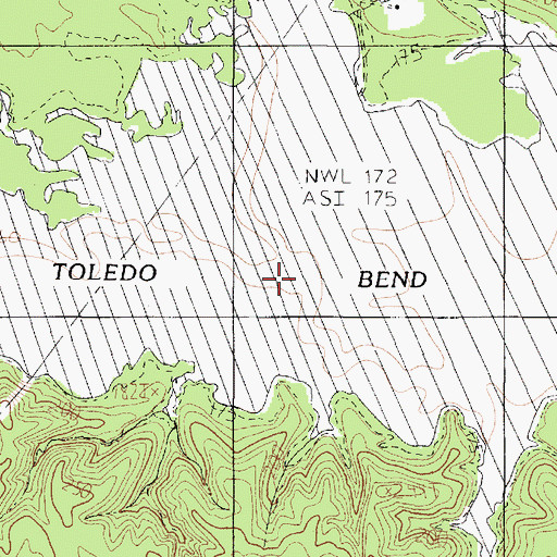 Topographic Map of Indian Creek, TX