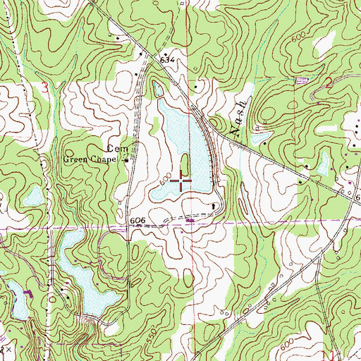 Topographic Map of Jones Lake, AL