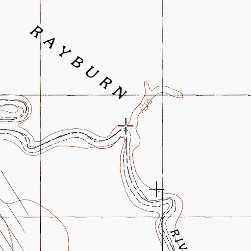 Topographic Map of Indian Creek, TX