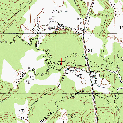 Topographic Map of Isaac Creek, TX