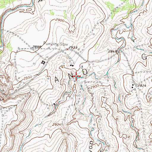 Topographic Map of Jack Canyon, TX
