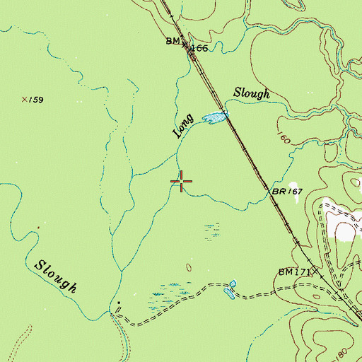 Topographic Map of Jack Creek, TX