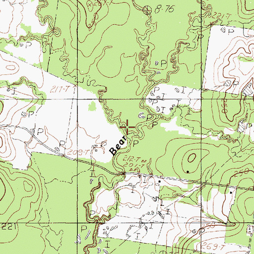 Topographic Map of Jack Williams Creek, TX