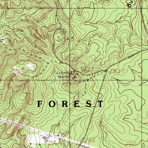 Topographic Map of Jackson Hill Lookout, TX