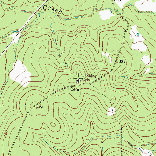 Topographic Map of Jenkins Cemetery, TX