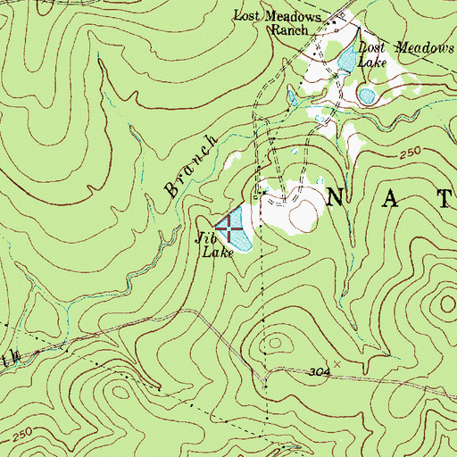 Topographic Map of Jib Lake, TX