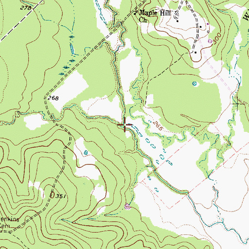 Topographic Map of Johnson Creek, TX