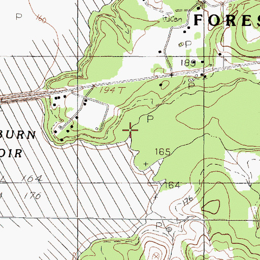 Topographic Map of Johnson Creek, TX