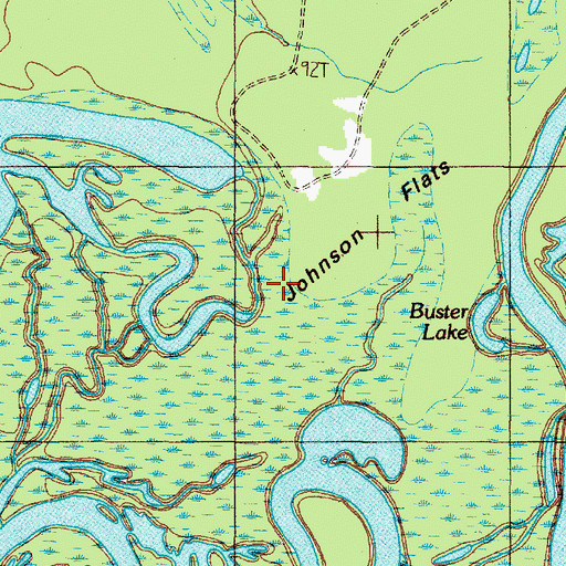 Topographic Map of Johnson Flats, TX