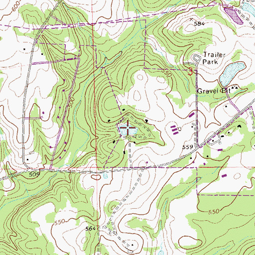 Topographic Map of Kuderna Lake, AL